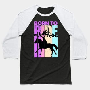 Horse Riding Baseball T-Shirt